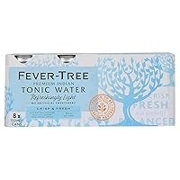 Fever Tree Naturally Light Tonic Water, 8 x 150ml.