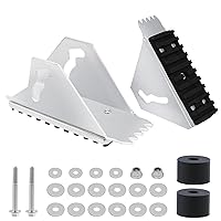 2-Pack Safety Shoe Kit for Extension Ladder, Aluminium Telescopic Ladder Parts Non-Slip Ladder Feet, Swivel Dual Purpose Ladder Feet for Hard and Soft Surfaces