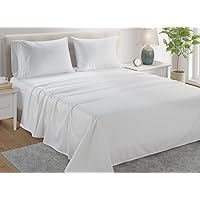 Egyptian Cotton Sheets King Size Sheet Set, King Bed Sheets for King Size Bed, Bedding Sheets & Pillowcases, King Sheets Chateau Home 800 Thread Count Hotel Collection Sheets White