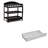 Infant Changing Table with Pad, Black and Waterproof Baby and Infant Diaper Changing Pad, Beautyrest Platinum, White