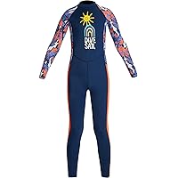SEAUR Kids Boys Girls One Piece Swimsuit Full Body Long Sleeve Rash Guard UPF 50+ Sun Protection Wetsuit Bathing Suit