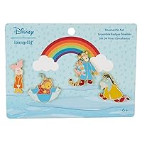 LOUNGEFLY Disney Winnie The Pooh and Friends Rainy Day 4 PC PIN Set