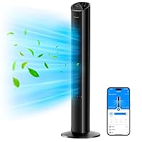 GoveeLife 36 inch Smart Tower Fan for Bedroom, Floor Fan for Home with Auto-Reflect 8 Speeds by Temperature, Oscillating Room Fan for Cooling Bedroom, 4 Modes and 24H Timer Works with APP and Alexa