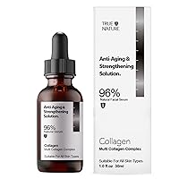 Anti Aging Facial Serum Sensivite Skin Face 30ml 1fl oz by TRUE NATURE SKINCARE Vitamin C Hyaluronic Acid Daily Skincare Collagen Peptide (Collagen)