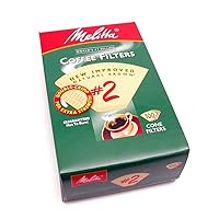 Melitta 622752 #2 Natural Brown Cone Coffee Filters 100 Count (2pack)