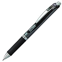 EnerGel™ RTX Retractable Liquid Gel Pens, Bold Point, 1.0 mm, Black/Silver Barrel, Black Ink, Pack Of 12