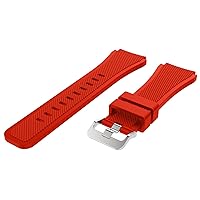 20mm 22mm Universal Silicone Strap Compatible with Most Watches with 22MM Watchbands (Color : Red, Size : 22mm Universal)