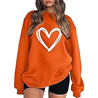Womens Oversized Sweatshirt Long Sleeve Fleece Pullover Crewneck Sweatshirts Fall Fashion Y2k Clothes Teen Girls Tops