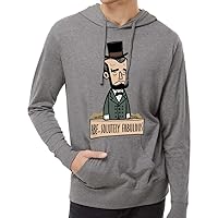 Funny Cartoon Lightweight Jersey Hoodie - President Hooded Pullover - Graphic Art Hoodie