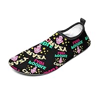 Crazy Poodle Lady Water Shoes for Women Men Quick-Dry Aqua Socks Sports Shoes Barefoot Yoga Slip-on Surf Shoes