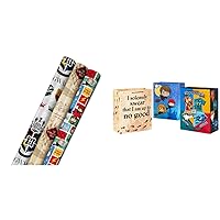 Hallmark Harry Potter Wrapping Paper and Gift Bags Bundle (3-Pack Wrapping Paper, 3-Pack Gift Bags)