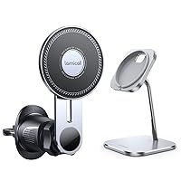 Lamicall Car Phone Mount for & Phone Stand Charger -Bundle