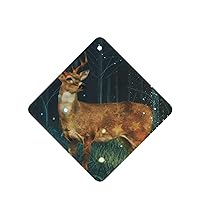 Fallow Deer 2-Piece Set Of Car Aromatherapy Tablets, Suitable For Car Interiors, Bedrooms, And Bathrooms Square