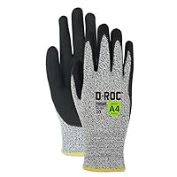 MAGID Enhanced Liquid-Grip Level A4 Cut Resistant Work Gloves, 12 PR, Sandy Nitrile Coated (Nitrix), Size 11/XXL, Reusable, 10-Gauge Hyperson Shell (GPD780)
