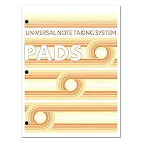 BookFactory Universal Note Taking System (Cornell Notes) / 3 NoteTaking Pads - 3 Pads, 50 Pages, 8 1/2