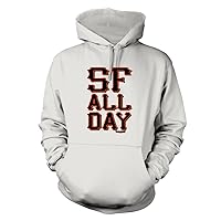SF All Day - Adult Men's Hoodie, White, Large