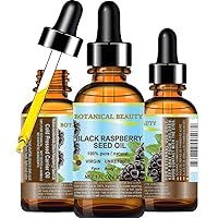 BLACK RASPBERRY SEED OIL. 100% Pure / Natural / Undiluted / Virgin / Unrefined / Cold Pressed Carrier oil. 1 Fl.oz.- 30 ml. For Skin, Hair, Lip and Nail Care. 
