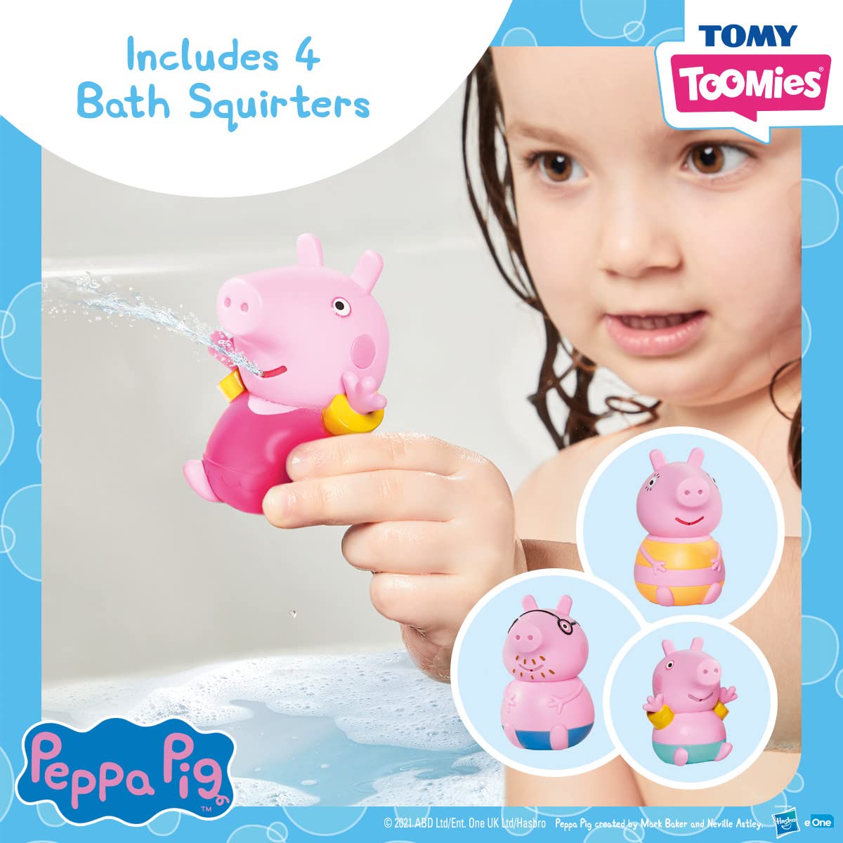 Peppa Pig Bath Toys – Baby Bath Toys Promote Dexterity and Motor Skills – Toddler Toys for Bath and Pool – Bath Squirties for Boys and Girls 18 Months and Up