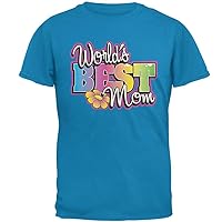 Mother's Day World's Best Mom Mens T Shirt Sapphire MD