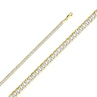 14KY 4.8mm Cuban WP Chain for Women and Men | 14K Solid Gold Lobster Clasp Jewelry for Men’s Women’s Girls | Jewelry Gift Box | Gift for Her | Gold Bracelet