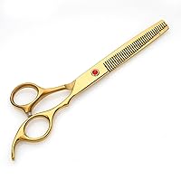 Household Stainless Steel Barber Scissors Set Direct Scissors Teeth Scissors Curved Scissors Bangs Thin Scissors Beauty Salon Scissors 金色牙剪