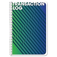 BookFactory Transaction Log Book/Transactions Notebook/Ledger/Register - Wire-O, 100 Pages, 6