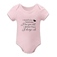 Baby Bodysuit I Loved You Yeaterday Jumpsuit Clothes Inspirational Neutral Baby Baby Gift Baby Present Babygrow Pink, 3months