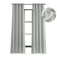 HPD Half Price Drapes Grommet Linen Curtains 96 Inches Long Room Darkening Curtains for Bedroom & Living Room (1 Panel), 50W x 96L, Oyster