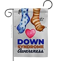 Breeze Decor Down Syndrome Awareness Flag Support Inspirational Survivor Ribbon Prevention Cancer Autism Breast BLM Wall Art Banner Small Garden Yard Gift Home Decoration, Made in USA