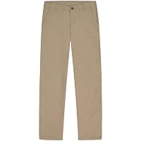 IZOD Boys' School Uniform Adaptive Chino Pants, Adjustable Waistband, Velcro Closure & Faux Buttons