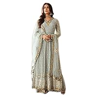 Indian Pakistani Wedding Party Wear Heavy Embroidery Multi Work Long Anarkali Sharara Suits