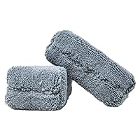 303 Products Premium Microfiber Applicator (2 Count) - Car Detailing Applicator Pads - Gentle Scratch-Free Microfiber - Machine Washable and Re-Usable - Foam Pad Interior - (39031)