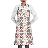 Fashion Striped Print Cooking Aprons Grilling Bbq Kitchen Apron With Pockets Cooking Kitchen Aprons For Women Men Chef