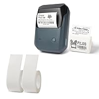 B1 Black Label Makers-Barcode Label Printer Bluetooth Portable Thermal Printer for Small Business,Address,Logo,Clothing,Jewelry, Retail+2 Rolls Jewelry Price Tags Label Maker Tape