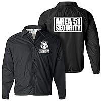 Area 51 jacket with White/Reflective Decorations, Area 51 security jacket.