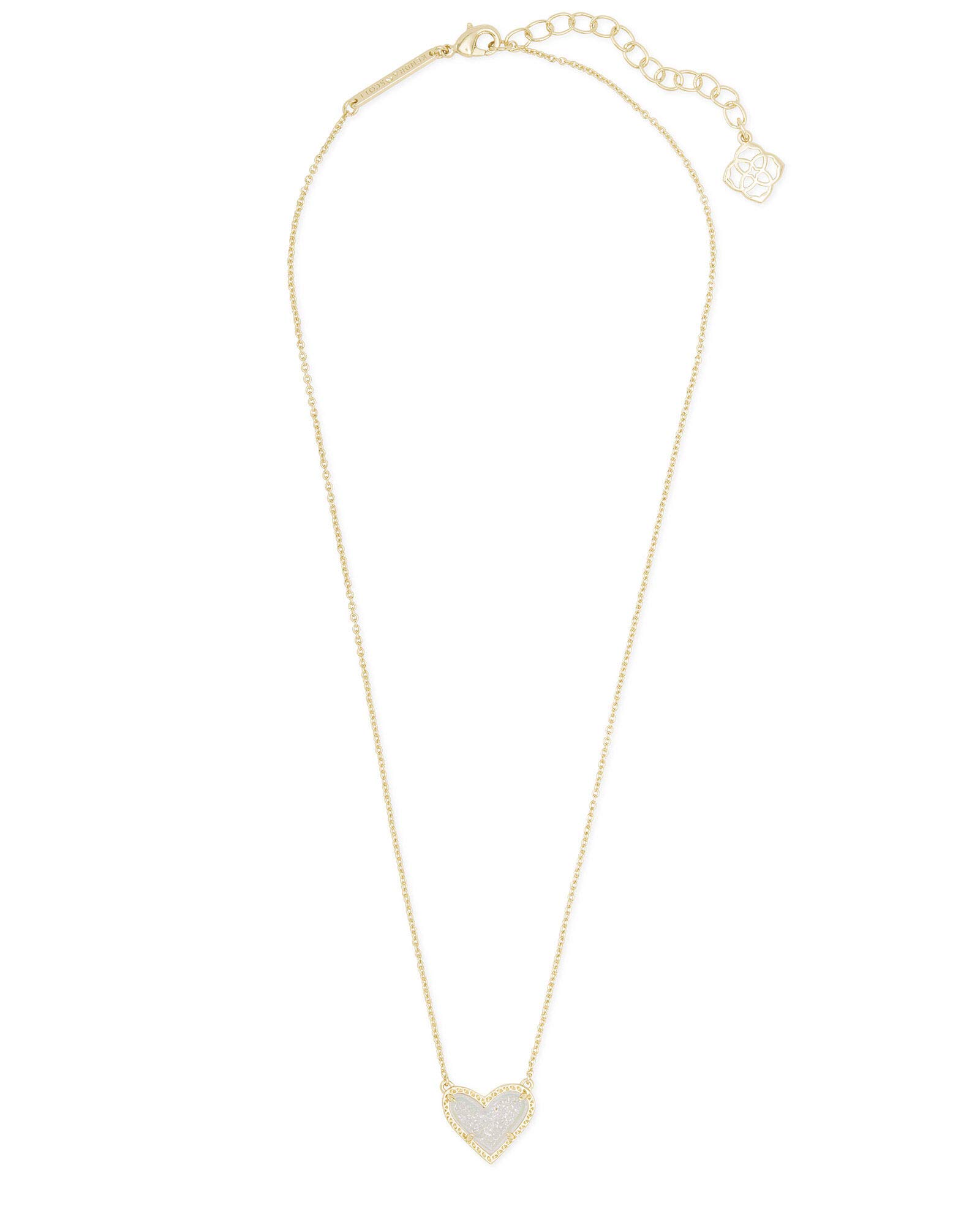 Kendra Scott Ari Heart Adjustable Length Pendant Necklace for Women, Fashion Jewelry