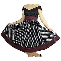(XS-XXL) Glamour Girl - Black White Polka-dots 40s 50s Retro Vintage Style Dress
