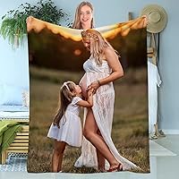 Custom Collage Blanket with Picture Upload Personalized Photo Throw Blanket Gift for Mom Grandma Family Wife Girlfriend (A,70 * 78in 180x200cm)