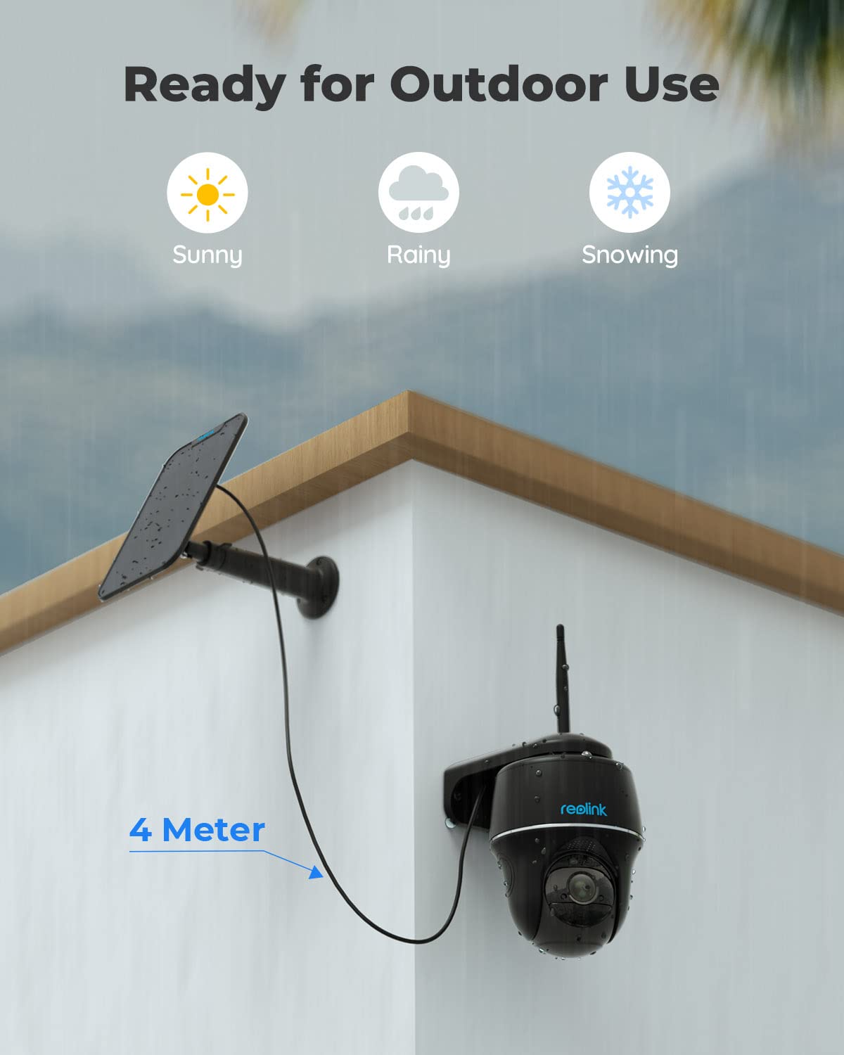 REOLINK 2K Security Camera System Wireless Outdoor, Pan Tilt Battery Solar Cam with 2.4/5GHz Dual-Band WiFi, Smart Detection, PIR Sensor, 2-Way Talk, Argus PT with Solar Panel+128GB SD Card