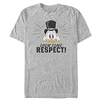 Disney Big & Tall Duck Tales Show Some Respect Men's Tops Short Sleeve Tee Shirt, Athletic Heather, 3X-Large