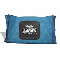 Cleansing Tattoo Wipes for During Tattooing & Tattoo After Care, All in One Tattoo Cleaning Wipes to Clean Skin, Alcohol Free Tattoo Green Soap Wipes for Tattooing, 40-Count (1 Pack)