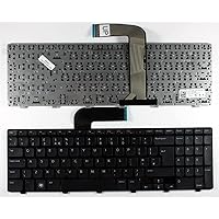 Power4Laptops UK Layout Black Frame Black Replacement Laptop Keyboard Compatible With Dell Inspiron N5110