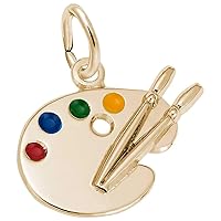 Rembrandt Charms Palette Charm, 10K Yellow Gold