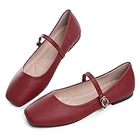 Dear Time Women's Flat Mary Jane Shoes Ankle Strap Round Toe Chinese Style Ballet Flats Casual Walking Shoes