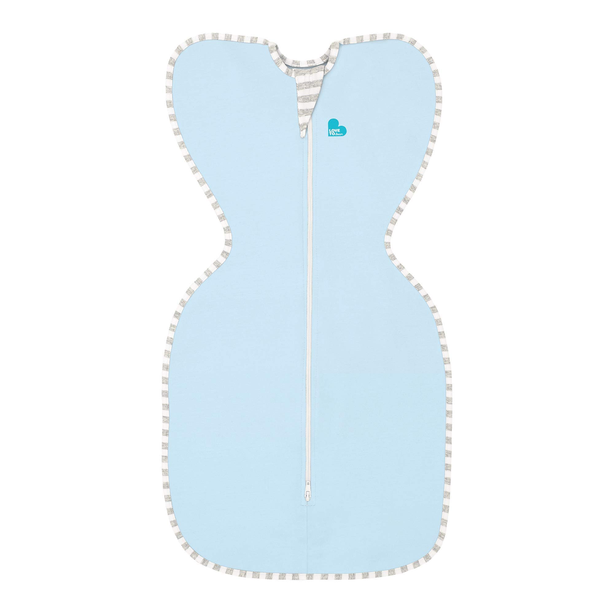 Love To Dream Swaddle UP, Blue, Medium, 13-18.5 lbs., Dramatically better sleep, Allow baby to sleep in their preferred arms up position for self-soothing, snug fit calms startle reflex