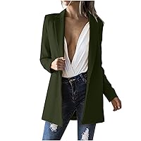 Women's Casual Long Blazers Oversized Lapel Long Sleeve Suit Jacket 2023 Fall Elegant Work Office Blazer Jackets
