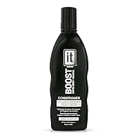 BOOST IT Conditioner for Men, 10.2oz - Accelerates Hair Growth, Thickens Thinning & Fine Hair - Natural Thicker & Healthy Hair - Infused with Biotin, Avocado Oil & Caffeine - Sulfate & Paraben Free