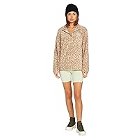 Volcom Women's Regular Pheelin It Mock Neck Quarter Zip Sweatshirt