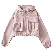 GULASISI Women Zip Up Hoodie Oversized Sweatshirt Cropped Jacket Long Sleeve Crop Top Fashion Y2k Clothes Athletic Workout Coat/UK Size/Ladies Winter Clothes Sale Clearance/Shipping 7 Days