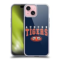 Head Case Designs Officially Licensed Auburn University AU Auburn Tigers Soft Gel Case Compatible with Apple iPhone 15